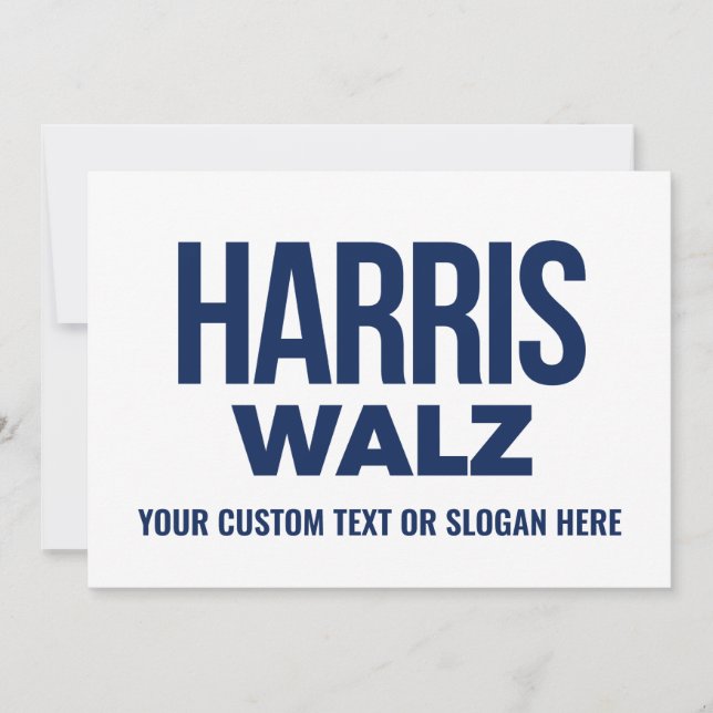 Create Your Own Harris Walz 2024 Thank You Card (Front)