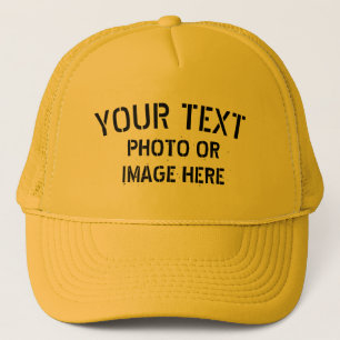 Create Your Own Hat, Personalised Bright Orange  Trucker Hat