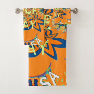 Create Your Own Have a Nice Day Floral Design Bath Towel Set