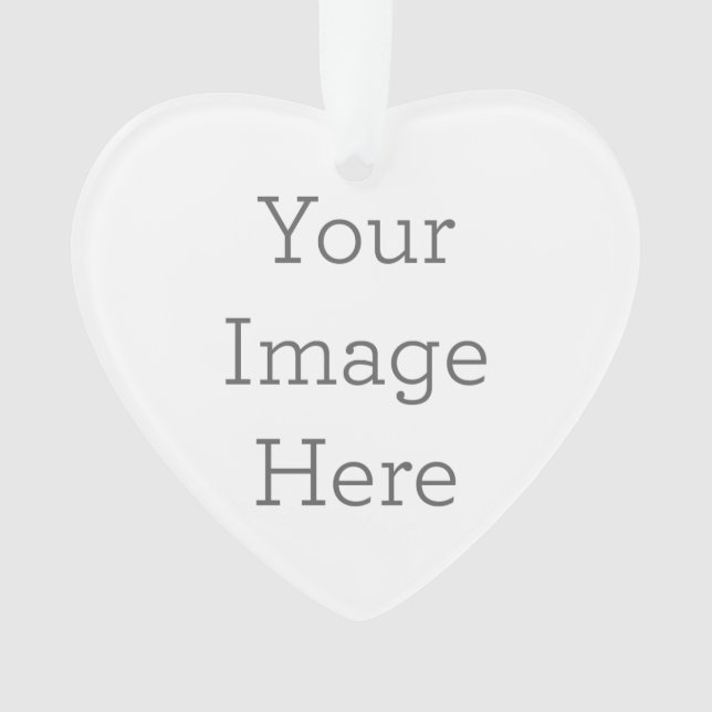 Acrylic Ornament, Acrylic Heart Ornament (Front)