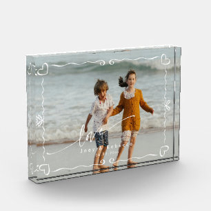 Create Your Own Heart Doodles Love Keepsake Photo Block