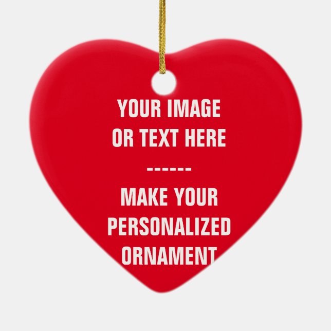 Create Your Own Heart Shape Christmas Ornament (Back)