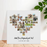 Create Your Own Heart Shaped Photo Collage Faux Canvas Print<br><div class="desc">Create your own heart shaped photo collage faux canvas print featuring your favourite pictures in a love heart shape photo grid. Add your personalised text in modern minimalist typography.</div>