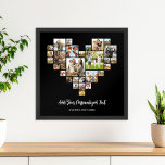 Create Your Own Heart Shaped Photo Collage Poster<br><div class="desc">Create your own heart shaped photo collage poster featuring your favourite pictures in a love heart shape photo grid. Add your personalised text in modern minimalist typography.</div>