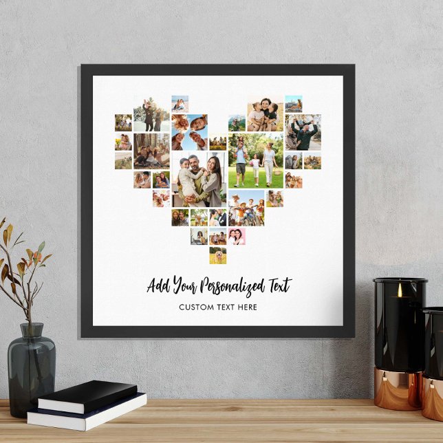 Create Your Own Heart Shaped Photo Collage Poster (Creator Uploaded)