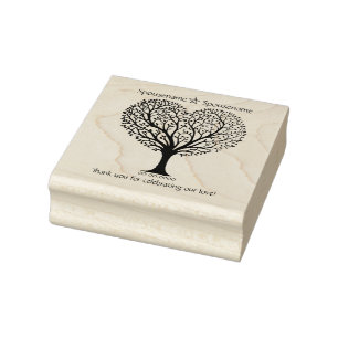 Create Your Own Heart Shaped Tree Handfasting Rubber Stamp