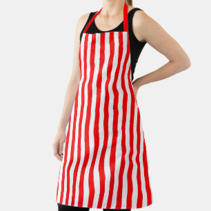 Create Your Own Heavy polyester stripe red/white Apron