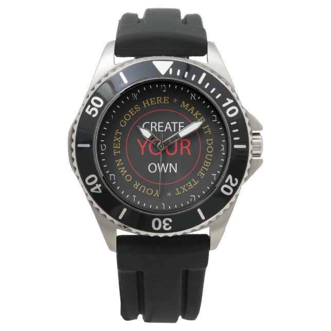 Create Your Own Hebrew Watch, Personalised / Photo Watch (Front)