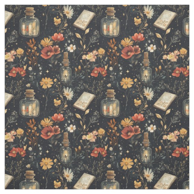 Create Your Own Hedge Witch Wildflower Spells Fabric (Swatch)
