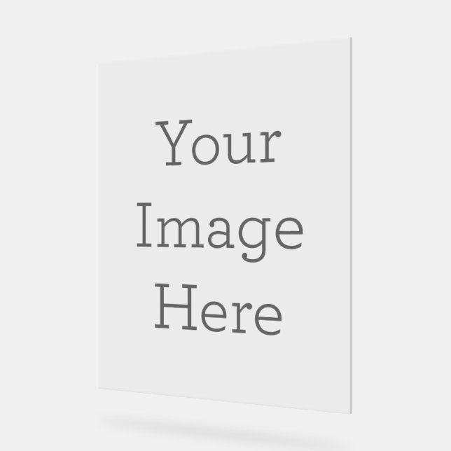 Custom 27.9 cm x 35.6 Acrylic Sign (Angle)