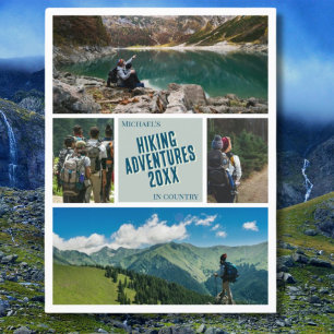 Create your own hiking hiker highlights photo  postcard