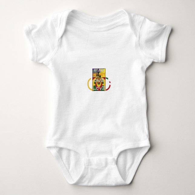 Create Your Own Hillary Stronger Together Text Baby Bodysuit (Front)