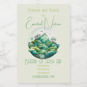 Create Your Own Hilly Green Landscape Food Label