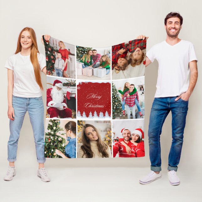 Create Your Own Holiday Photo Collage Fleece Blanket (In Situ)