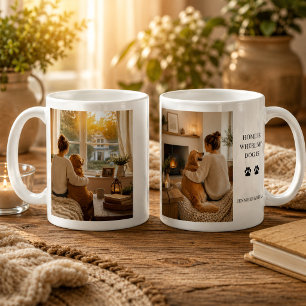 Create your own Home is where my dog is photo Coffee Mug