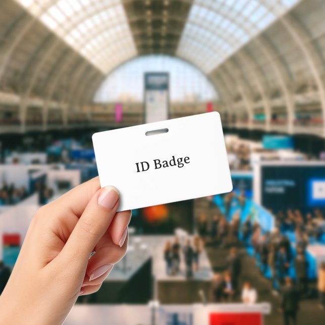 Create Your Own Horizontal 2.13"x3.38" PVC Plastic ID Badge (Conference)