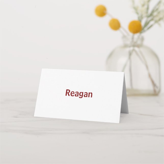 Create Your Own Horizontal Folded Place Card (Front)