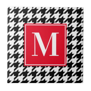 Create Your Own Houndstooth Pattern Monogrammed Tile