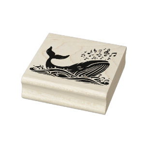 Create Your Own Humpback Whale Song Ocean Rubber Stamp