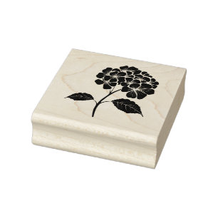 Create Your Own Hydrangea Flower Blossom Floral Rubber Stamp