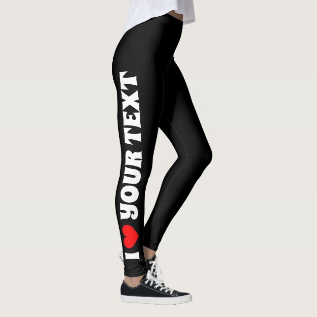 Create your own I HEART leggings for sport or yoga (Right)