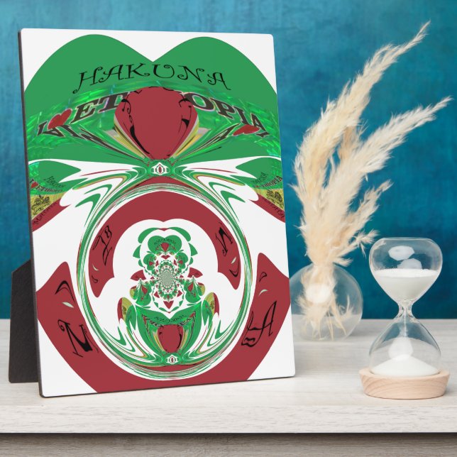 Create your own I love Beautiful Ethiopia Plaque (Side)