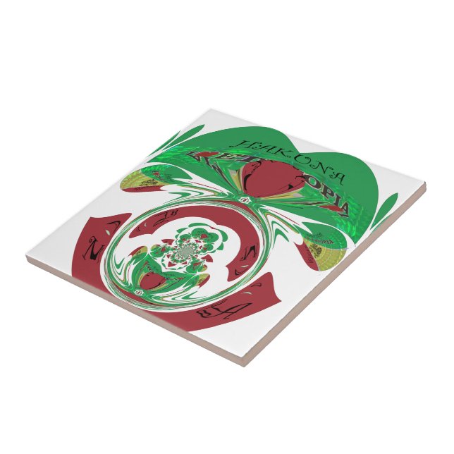 Create your own I love Beautiful Ethiopia Tile (Side)