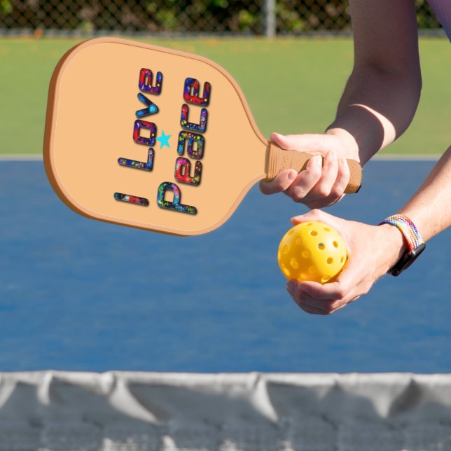 Create Your Own I love Peace and Live Life Large Pickleball Paddle (Insitu)