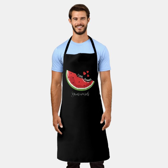 Create Your Own I Love Summer Watermelon Apron (Worn)