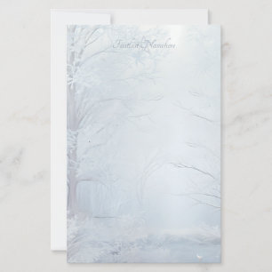 Create Your Own Icy Winter Yule Magical Forest Stationery