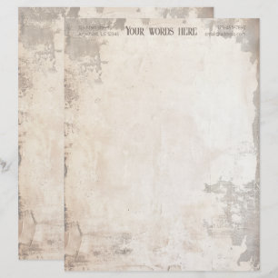 Create Your Own Industrial Aged Stucco Look Grunge Custom Letterhead