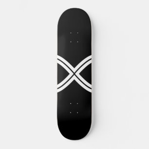 Create Your Own Infinity Template Black & White  Skateboard