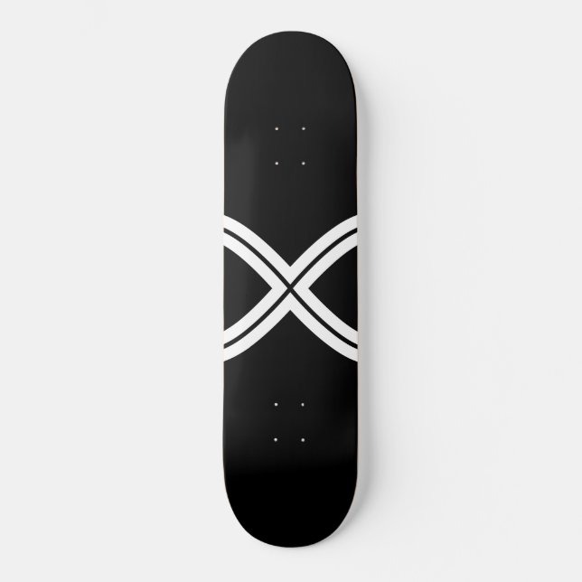 Create Your Own Infinity Template Black & White  Skateboard (Front)