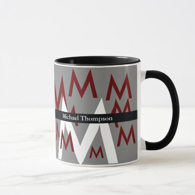 create your own initial/letter pattern mug (Right)