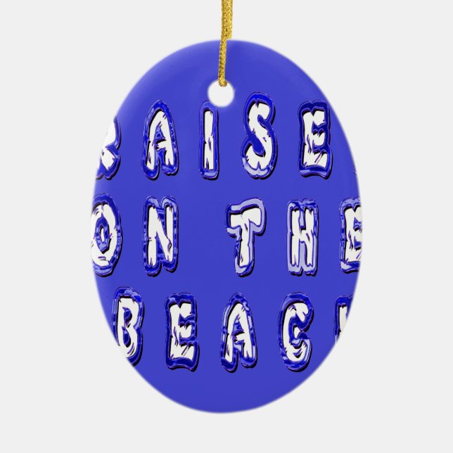 Create Your Own Inspirational Beach Life Ceramic Tree Decoration (Front)