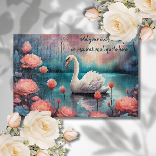 create your own inspirational message,swan jigsaw puzzle
