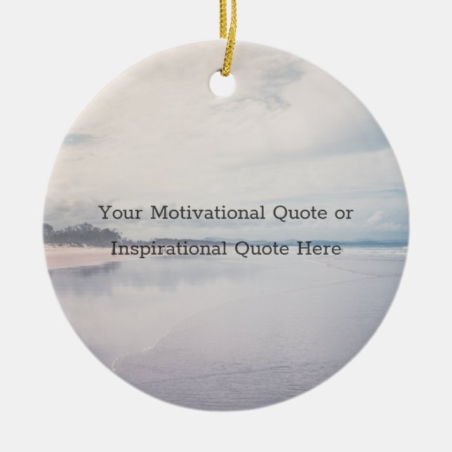 Create Your Own Inspirational Motivational Quote Ceramic Tree Decoration (Front)
