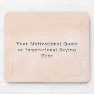 Create Your Own Inspirational Pink Gold Watercolor Mouse Mat