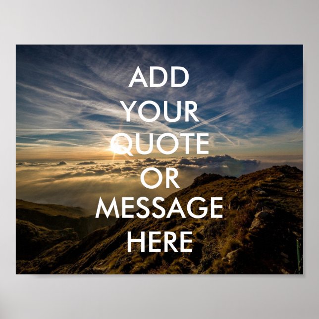 Create Your Own Inspirational Quote  Poster (Front)