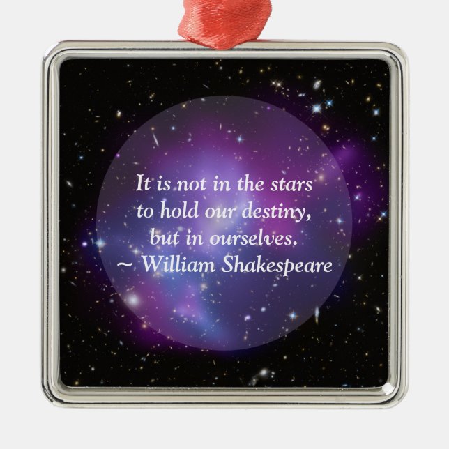 Create Your Own Inspirational Quote Purple Cosmic Metal Tree Decoration (Front)