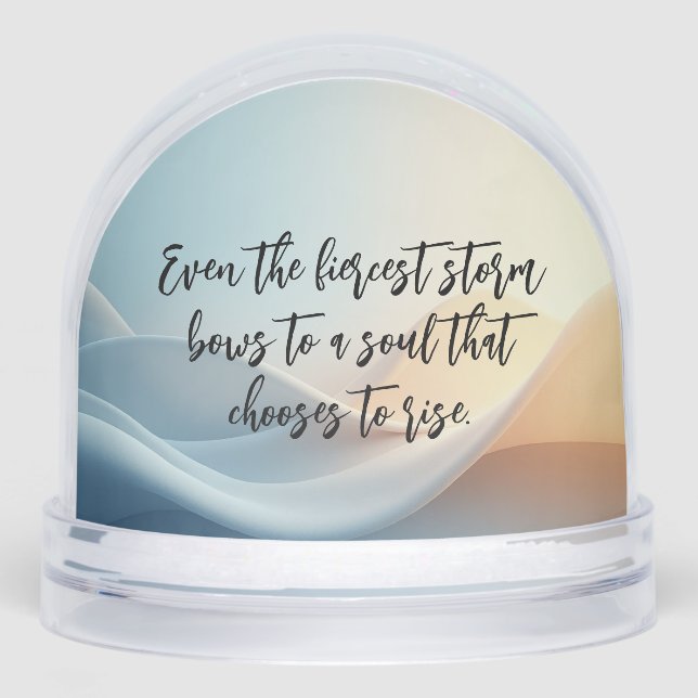 Create Your Own Inspirational Quote Snow Globes Snowglobe (Front)