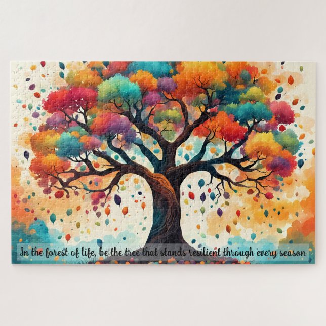 create your own inspirational quote,tree of life jigsaw puzzle (Horizontal)
