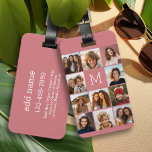 Create Your Own Instagram 11 Photo Collage Coral Luggage Tag<br><div class="desc">Use up to 11 square or selfie phone photos to create a unique and personal gift. If you need to adjust the pictures,  click on the customise tool to make changes.</div>
