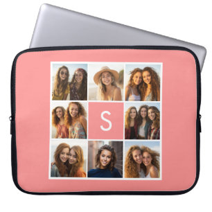 Create Your Own Instagram Collage Custom Monogram Laptop Sleeve
