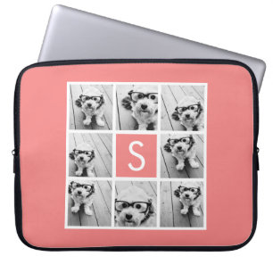 Create Your Own Instagram Collage Custom Monogram Laptop Sleeve