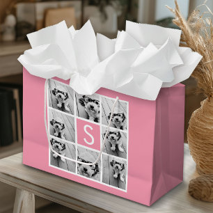 Create Your Own Instagram Collage Custom Monogram Large Gift Bag