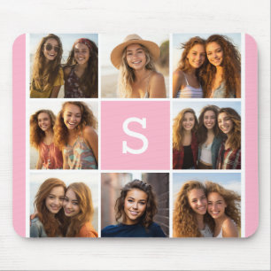 Create Your Own Instagram Collage Custom Monogram Mouse Mat