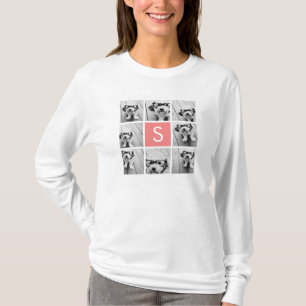 Create Your Own Instagram Collage Custom Monogram T-Shirt