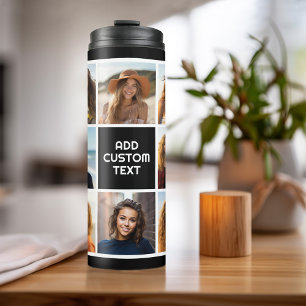 Create Your Own Instagram Collage Custom Monogram Thermal Tumbler