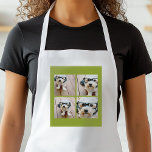 Create Your Own Instagram Collage Pistachio 4 pics Standard Apron<br><div class="desc">Use four square photos to create a unique and personal gift. Or you can keep the hipster puppy and make a trendy keepsake. If you need to adjust the pictures,  click on the customise tool to make changes.</div>
